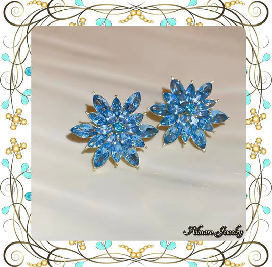 Earring Blue Blossom Oceanic Stainless Steel💍