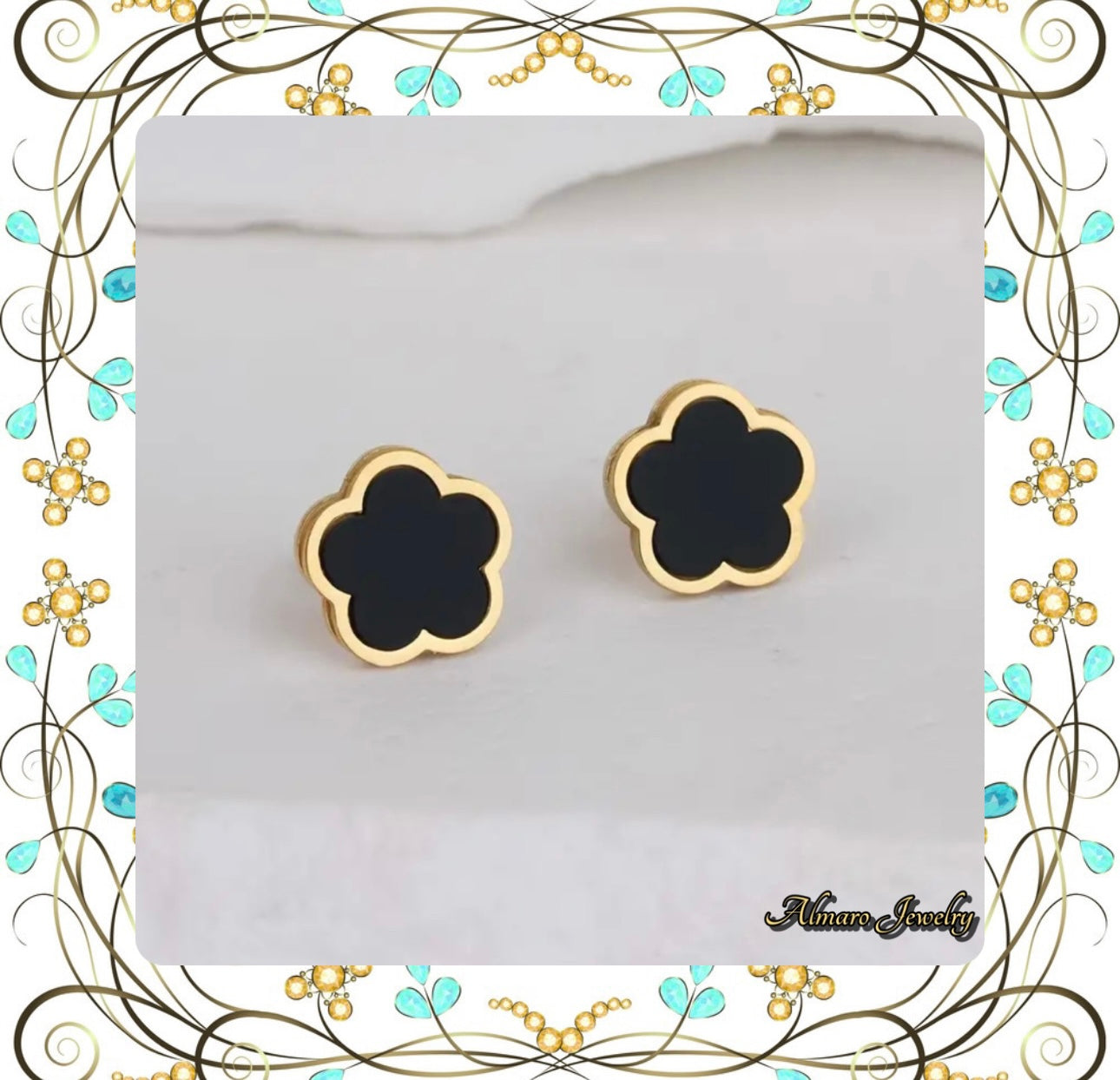 Earrings Lucky Clover Stainless Steel💍