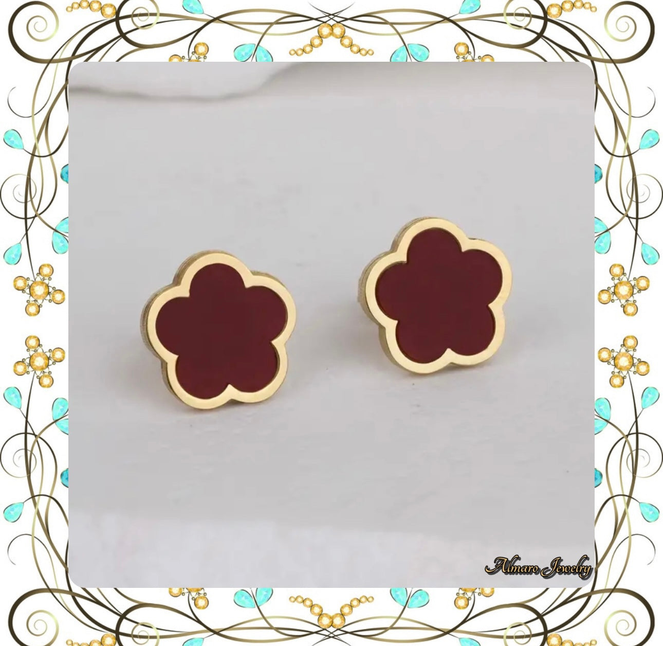 Earrings Lucky Clover Stainless Steel💍