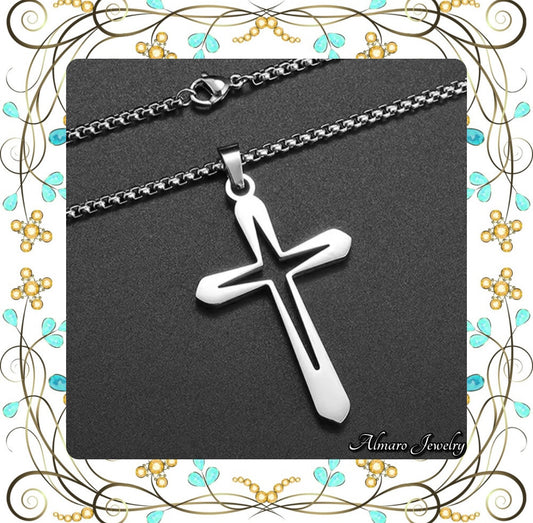 Necklace Cross God Stainless Steel💍