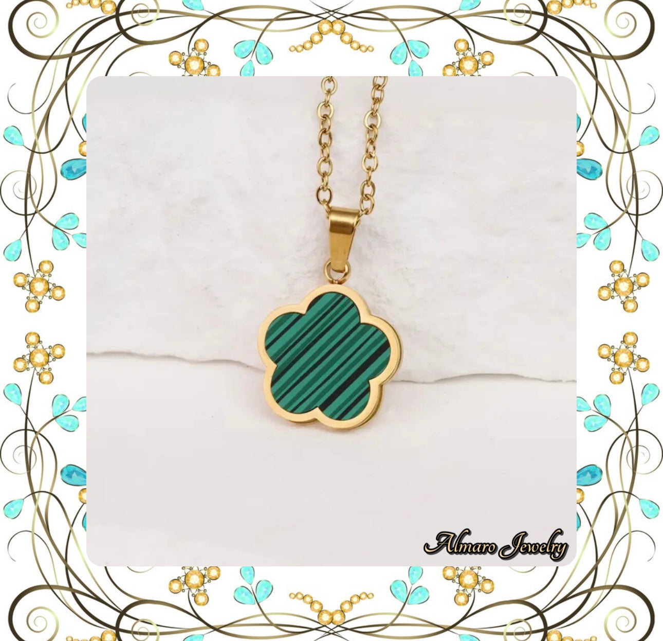 Necklace Lucky Clover Stainless Steel💍