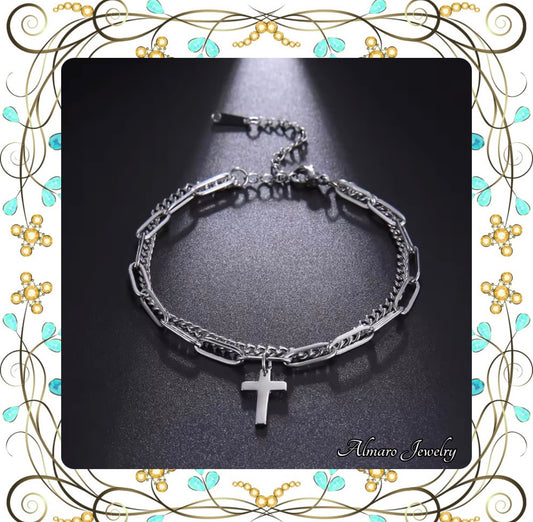 Bracelet Cross God Stainless Steel💍